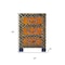 Homeroots 20in Blue and Brown Hand Painted Wood Accent Cabinet With Three Drawers 383195 - alternate 9