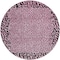 Homeroots 8' Pink Round Animal Print Washable Indoor Outdoor Area Rug 607658 - alternate 8