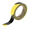 Brady Marking Tape Roll - High Performance  Vinyl, Diagonal Stripes, Black on Yellow, 1in x 18 yd, 18PK 55300 - alternate 1