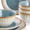 Elama Louann 16 Piece Stoneware Dinnerware Set in Blue and Beige ELM-LOUANN - alternate 5