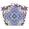Homeroots 12" X 12" Vintage Purple and Taupe Mosaic Peel and Stick Removable Tiles 556413 - alternate 1