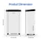 Edendirect 48 pt. 4,500 sq.ft. Dehumidifier for Home in White with Drain Hose, Bucket for Basement, 24H Timer ZR-AP20-1909EE - alternate 9