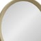 Homeroots 20" Cream Round Wood Framed Accent Mirror 485115 - alternate 7