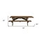 Homeroots 94" Brown Solid Wood Outdoor Picnic Table with Umbrella Hole 525023 - alternate 3