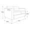Office Star Products Atlantic Loveseat, White ATL52-R101 - alternate 4