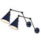Jonathan Y Rover 7" Classic Industrial Metal Adjustable Arm LED Wall Sconce, Navy/Black, 2PK JYL7462G-SET2 - alternate 1