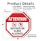 Signmission Attention No Food or Glass Allowed, 6 inch X 6 inch, Plastic Sign, 2PK OC-P-2PACK-6-19 - alternate 6