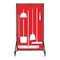 5S Supplies Housekeeping Shadow Board Broom Station V2, Red / White Shadows, Kit HSB-V2-RED/WHITE-KIT - alternate 1