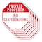 Signmission Private Property No Skateboarding, 10 inch X 10 inch, Aluminum Metal Signs, 5PK OC-A-5Pack-10-155 - alternate 1