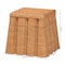 Bali & Pari Andrea Natural Rattan End Table - Handwoven Wicker Accent Table with Pleated Skirt, Boho Side Table 267-14598-ZORO - alternate 6