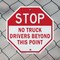 Signmission Stop No Truck Drivers Beyond This P, 6 inch X 6 inch, Plastic Sign, 2PK OC-P-2PACK-6-266 - alternate 7