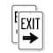 Signmission Parking Lot Sign Exit Sign Right Arrow, 12'' X 18'' 2 Signs, Heavy Gauge Aluminum, 2PK A-1218-2PACK-23421 - alternate 1