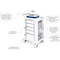 Omnimed Phlebotomy Cart, Aluminum & Plastic, 42 in H, 23.5 in W 351010 - alternate 9