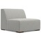 Homeroots 116" Gray Fabric Sofa With Ottoman With Brown Legs 641055 - alternate 6