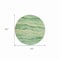 Homeroots 8' Green Round Striped Washable Indoor Outdoor Area Rug 608114 - alternate 6