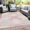 Homeroots 9' X 12' Pink Gray And Ivory Geometric Washable Indoor Outdoor Area Rug 593616 - alternate 7
