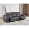 Homeroots 103" Dark Gray Italian Leather Reclining USB Sofa 632875 - alternate 9