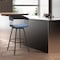 Armen Living Athena 31in Swivel Black Wood Bar Stool in Blue Fabric with Black Metal LCATBABLKBLU30 - alternate 7