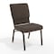 Flash Furniture Hercules Church Chair, Brown Back, 19-1/4 in W 25" L 33-1/4" H, Fabric Seat FD-CH02185-GV-BNDOT-GG - alternate 1