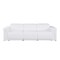 Homeroots 100" White Top Grain Leather Reclining Metal USB Sofa 720432 - alternate 1