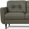 Homeroots 83" Green Leather Sofa With Black Legs 491284 - alternate 5