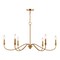 Vaxcel Annabelle 6-Light Farmhouse Chandelier, Muted Brass, Candle Style, 36-In. Wide H0322 - alternate 1
