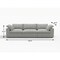 Homeroots 120" Light Gray Linen Blend Modular Sofa 714571 - alternate 6