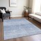 Homeroots 10' X 14' Denim Blue And Blue Abstract Washable Indoor Outdoor Area Rug 587409 - alternate 6