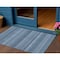 Homeroots 3' X 5' Denim Blue And Sky Blue Striped Washable Indoor Outdoor Area Rug 610582 - alternate 1