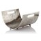 Homeroots 17" Brushed Silver Modern Magazine Basket 354612 - alternate 1
