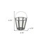 Homeroots Set of Four Gray Distressed Geometric Iron And Glass Tabletop Votive Candle Holders, 4PK 517603 - alternate 5