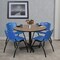 Regency Round Kobe Breakroom Table W/ 4 M Stack Chairs, 48 in W, 48 in L, Noble Oak TKB48RNDNO47BE - alternate 7