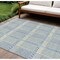 Homeroots 8' X 10' Denim Blue Green And Ivory Plaid Washable Indoor Outdoor Area Rug 597550 - alternate 1