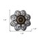 Homeroots Set of Twelve Black And White Floral Ceramic Drawer Pull Knobs, 12PK 358098 - alternate 5