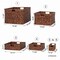 Happimess Traditional Assorted Hand-Woven Hyacinth/Iron Baskets, Dark Brown Wash (Set of 10), 10PK BSK1010B-10SET - alternate 5