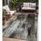 Homeroots 5' X 8' Gray And Black Abstract Washable Indoor Outdoor Area Rug 563605 - alternate 1