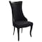 Leisuremod Novara Collection Modern Wooden Dining Chair in Black Velvet NC20BLF - alternate 1