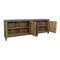 Homeroots 86" Dark Gray Carved Floral Distressed Solid Wood Enclosed Storage TV Stand 558159 - alternate 13