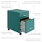 Space Solutions 14.25 in W 2 Drawer Mobile Vertical File Cabinet W/ Accessory Drawer, Teal 25937 - alternate 15