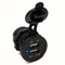 Race Sport Lighting Round Socket-Sized Dual-Port Usb W/ Blue Led Indicator RS50782 - alternate 1