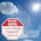 Signmission Stop Here Gate Opens Towards Vehicl, 10 Inch X 10 Inch, Aluminum Metal Signs OC-A-10-135 - alternate 5