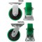 Hyw Products Heavy Duty Caster Set 5in Green Polyurethane on Cast Iron Wheels, 2 Rigid & 2 Swivel, 4PK 40-50R-A1-PC-2,40-50S-A1-PC-2 (G) - alternate 3