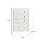 Homeroots 32" White Wood Accent Cabinet With Five Drawers 716329 - alternate 5