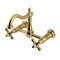 Kingston Brass Two-Handle Wall Mount Bridge Kitchen Faucet, Brushed Brass KS1267AX - alternate 1