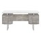 Homeroots 60" White and Gray Computer Desk With Three Drawers 490005 - alternate 8