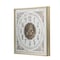 Homeroots 32" Square Gold and Silver Wood and Mirror Analog Exposed Gear Wall Clock 485983 - alternate 7