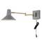 Jonathan Y Hygge 16" Swing Arm 1-Light Modern Midcentury Iron USB Charging Port LED Sconce, Grey/Brass Gold JYL1302C - alternate 12