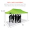 Ergodyne Single Lime Heavy Duty Pop-Up Tent - 10ft x 20ft 6004 - alternate 10