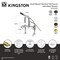 Kingston Brass 7" Center Deck-Mount Clawfoot Tub Faucet with Knurled Handle and Hand Shower, Polished Chrome AE6001RKX - alternate 2