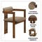 Leisuremod Velo Series Modern Dining Chair in Dark Natural Wood with Taupe Seat VCA-51DTP - alternate 8